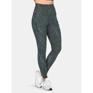 Kay Unger Skinny Leggings High Waist Media Pockets Static Marble
